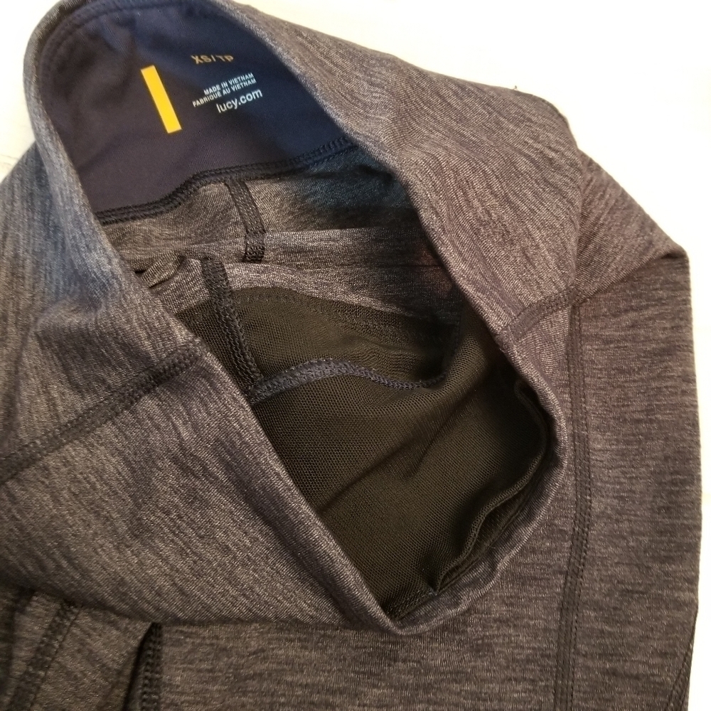 {XS} Lucy Athletic Heathered Navy Blue Yoga Pant - Picture 7 of 8